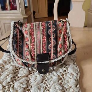 Decree Aztec design crossbody bag